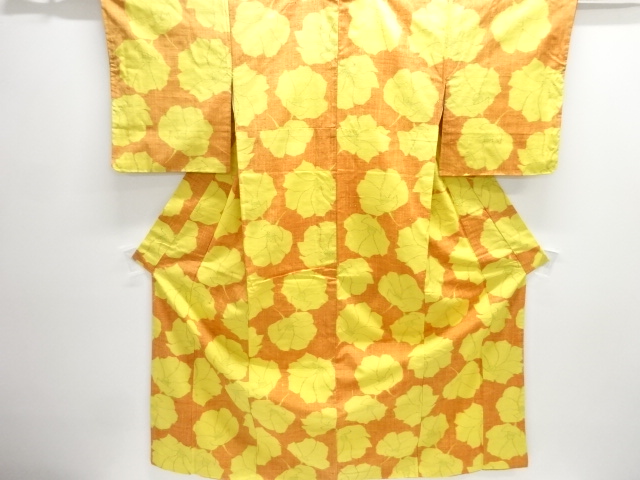 JAPANESE KIMONO / TSUMUGI / WOVEN FLOWER 